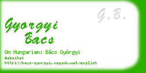 gyorgyi bacs business card